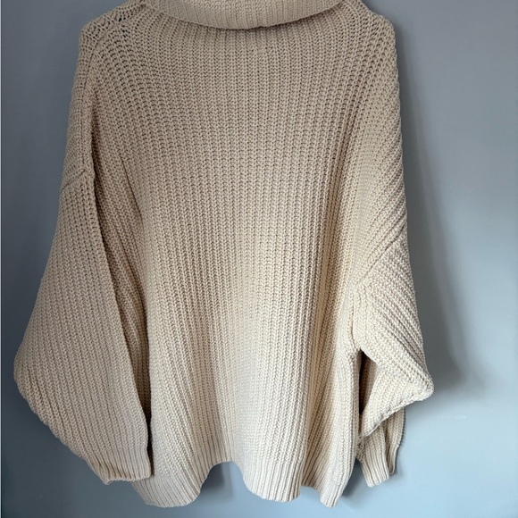 Free People Cream Cowl Neck Sweater - Picture 2 of 6